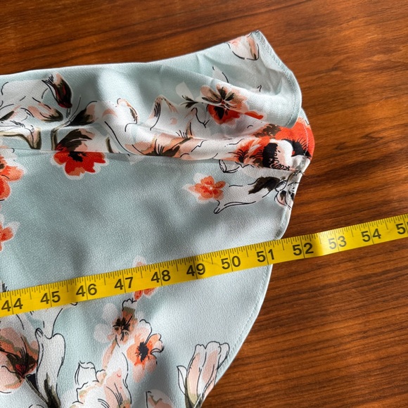 Lavish Alice One Shoulder Cut Out Asymmetric Midi Dress In Floral Print sz 4 - Picture 14 of 16